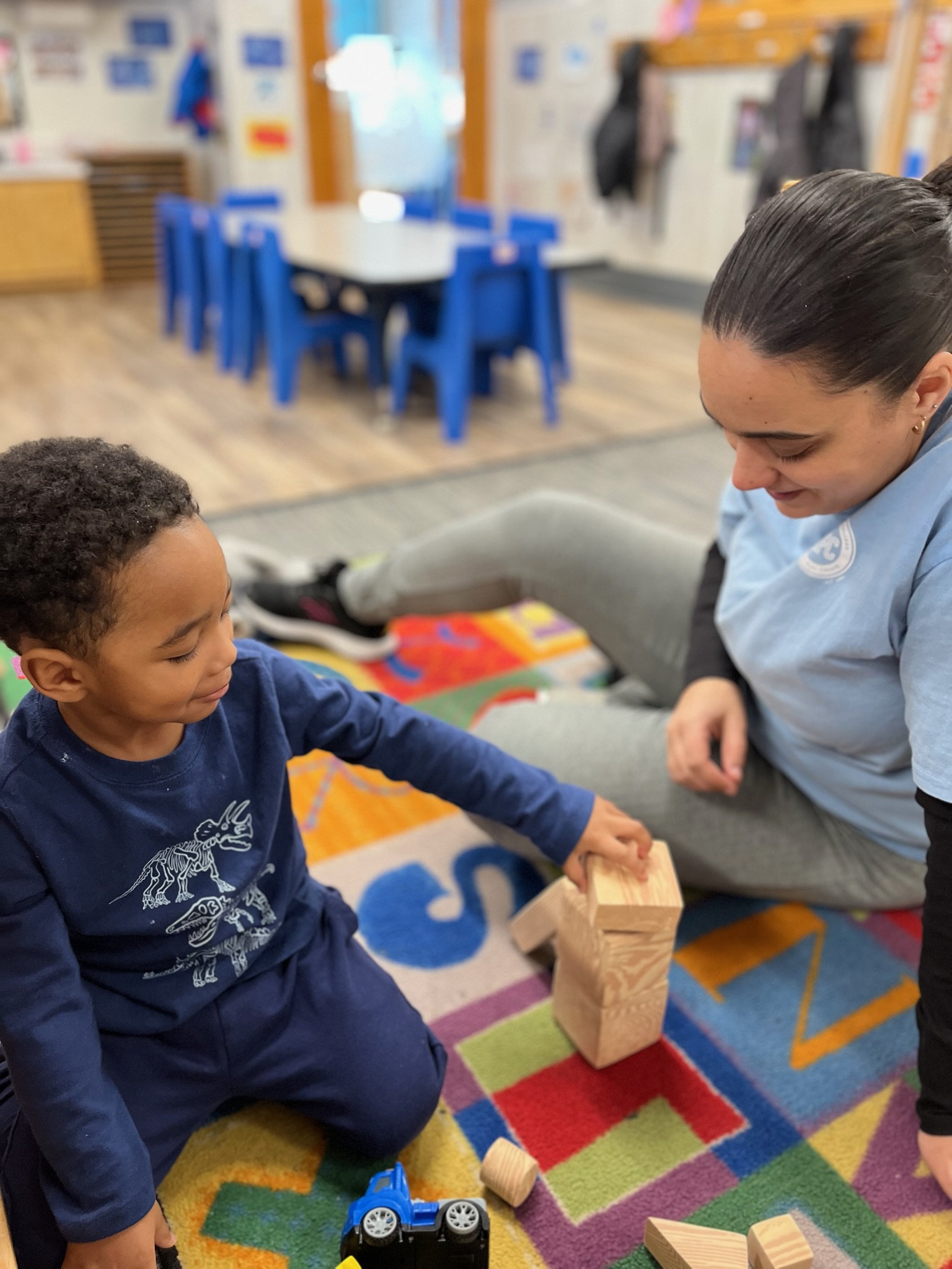 Children playing on floor